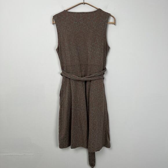 Toad & Co Cue Wrap Dress Women’s Medium Brown Sleeveless Organic Cotton TENCEL - Picture 4 of 10
